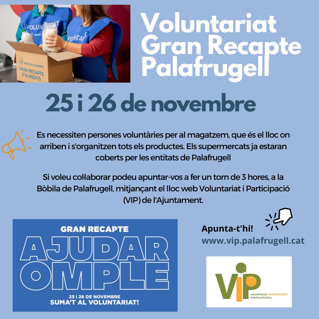 Gran Recapte 2022, àrea de Benestar Social,  Ajuntament de Palafrugell