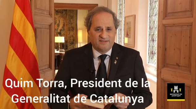Lectura virtual de Josep Pla per Sant Jordi. Quim Torra. President Generalitat Catalunya