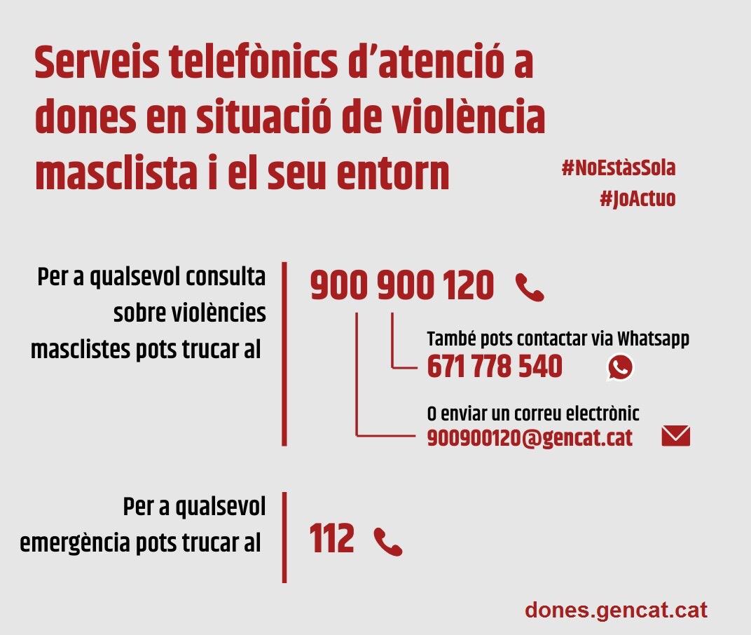 Serveis telefònics violència de gènere