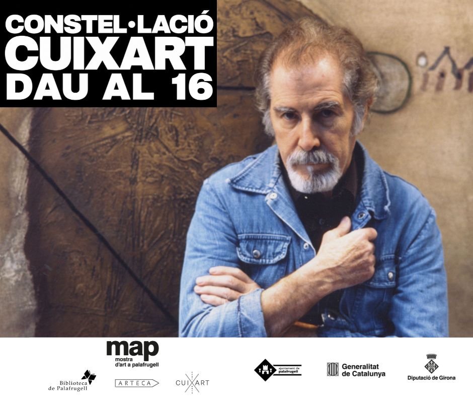 Setze artistes d'ARTECA reten homenatge a Modest Cuixart amb un mural col·lectiu a la Biblioteca de Palafrugell