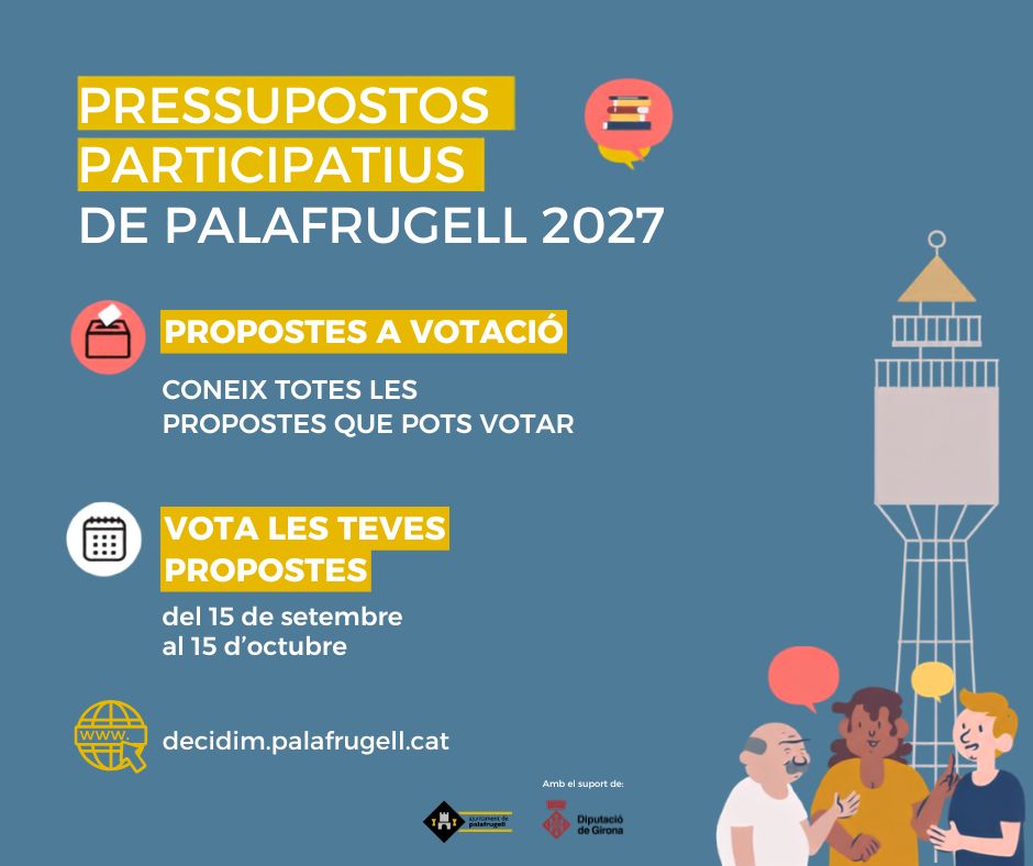 L’Ajuntament de Palafrugell obre la votació dels Pressupostos Participatius 2027 amb 40 propostes finalistes