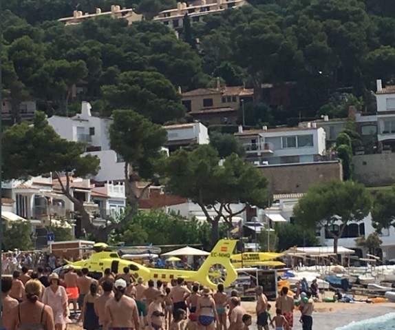 Foto platja evacuació Llafranc