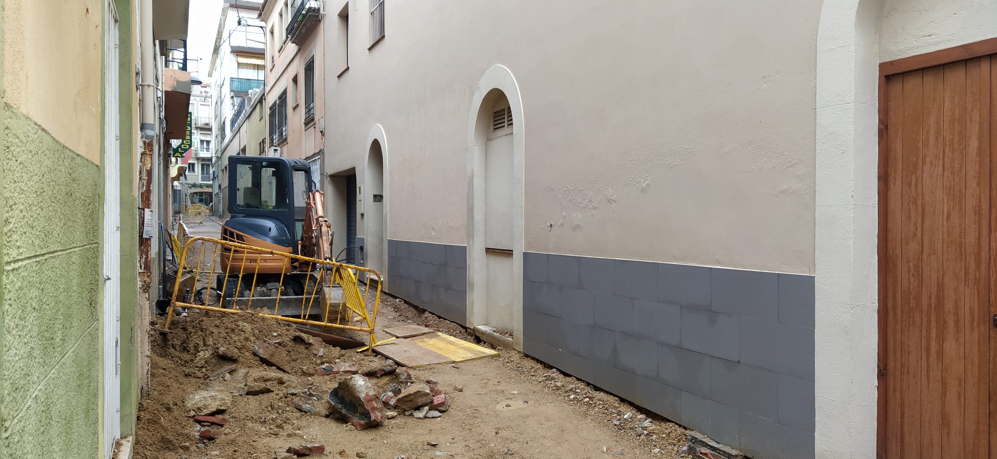Obres carrer Constància, àrea Urbanisme, Palafrugell