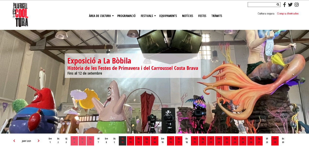 Nova web àrea de Cultura Ajuntament de Palafrugell 