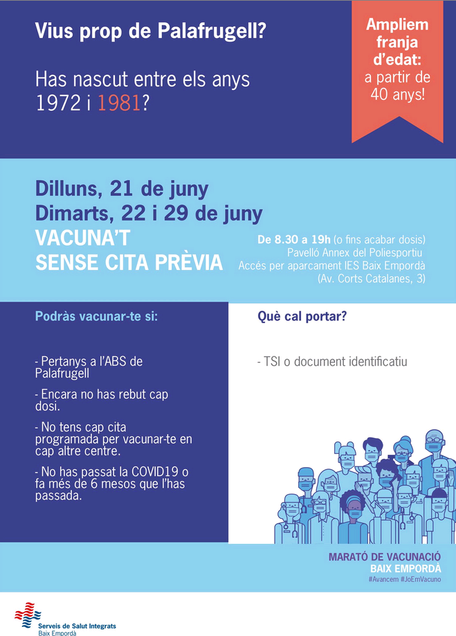 Palafrugell participa en la Marató de vacunació