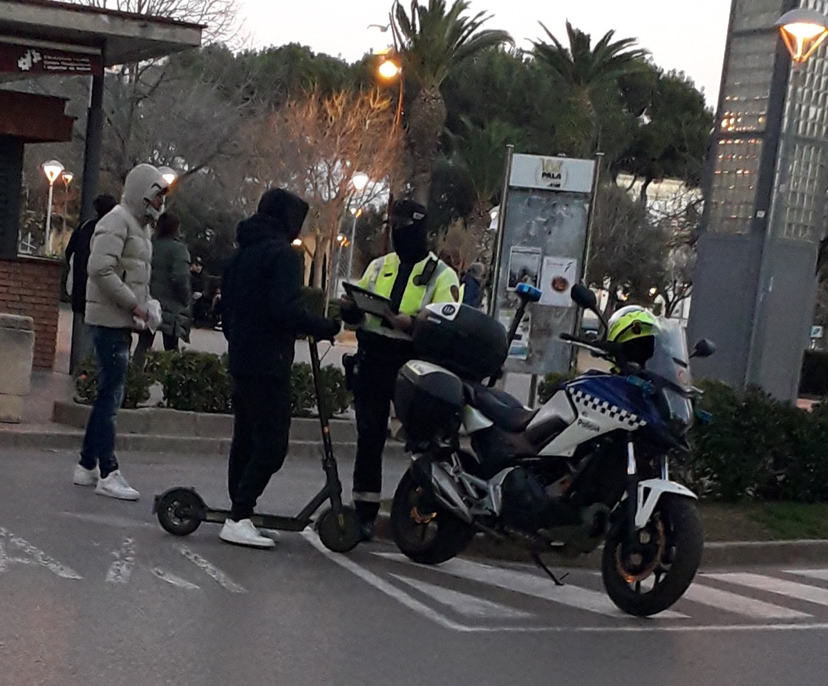 Controls VPM (Vehicles de Mobilitat Personal) –patinets-, Policia Local, Ajuntament de Palafrugell