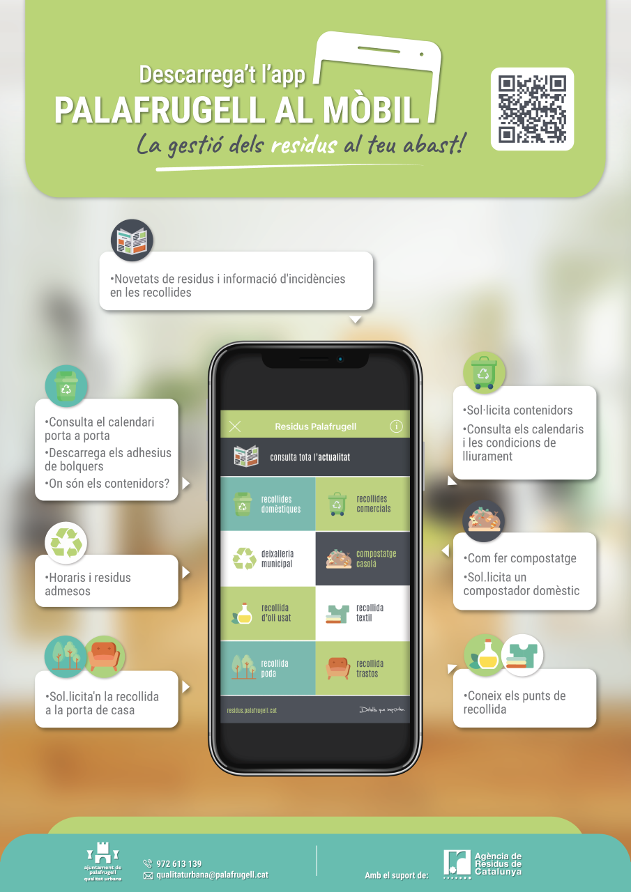 App gestió de residus, àrea Qualitat Urbana, Ajuntament de Palafrugell