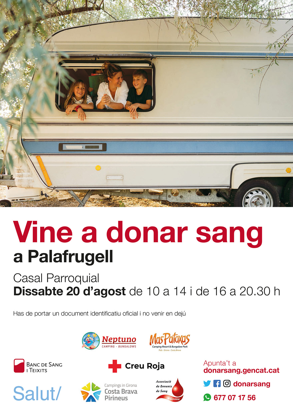 Donació sang, Casal Parroquial, 20 d’agost