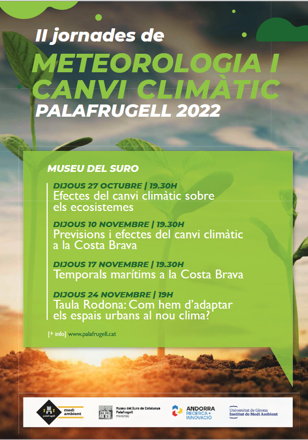 II Jornades de Meteorologia i canvi climàtic, àrea de Medi Ambient, Ajuntament de Palafrugell