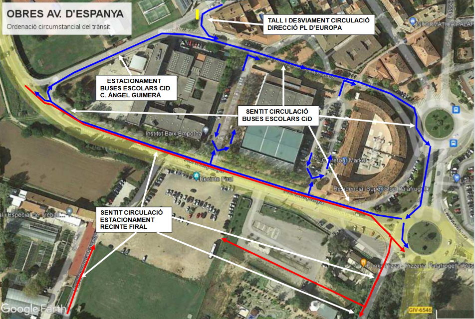 Inici obres avinguda Espanya, àrea Urbanisme, Ajuntament de Palafrugell