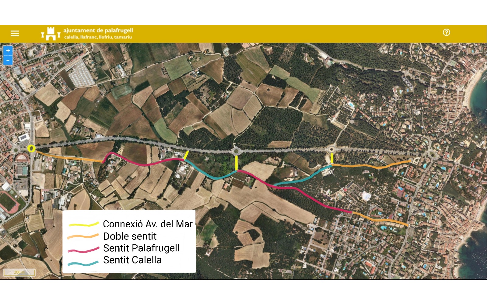Canvis carretera vella de Calella, departament Mobilitat, Ajuntament de Palafrugell