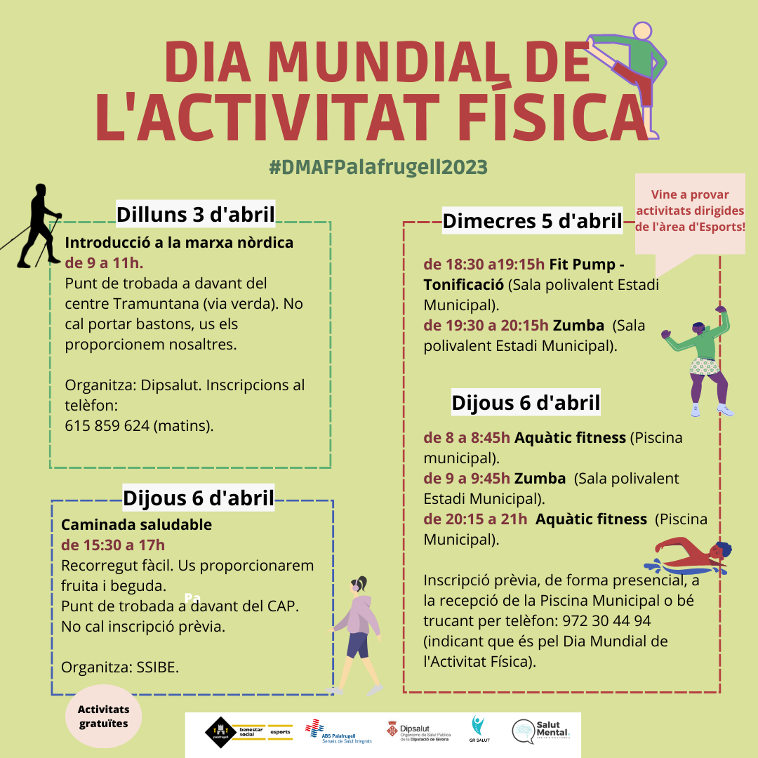Activitats Dia Mundial de l’Activitat Física, Àrea de Benestar Social, Ajuntament de Palafrugell