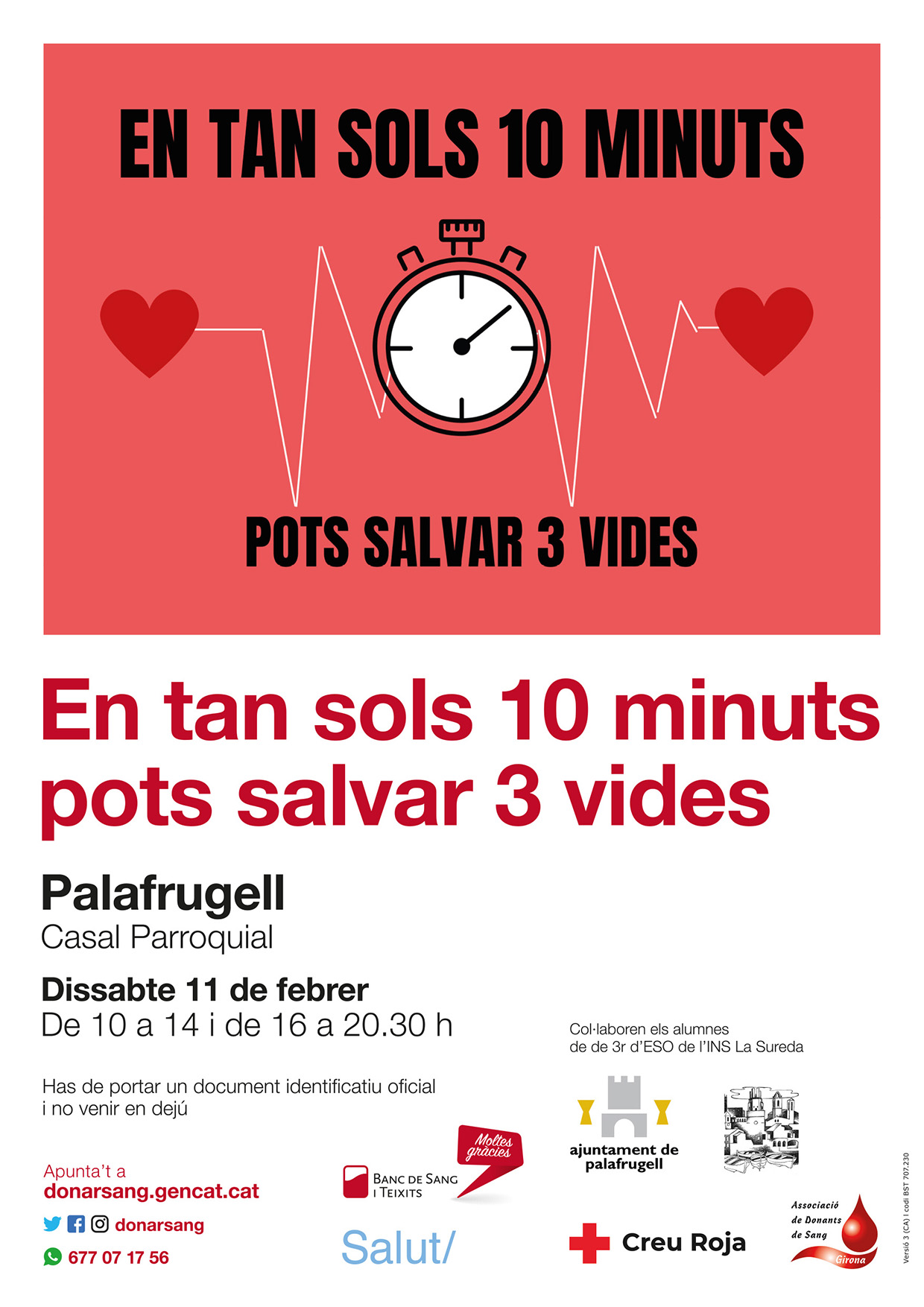 Campanya donació de sang, 11 de febrer de 2023, Palafrugell