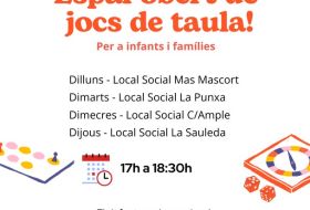 Espai obert de jocs de taula!